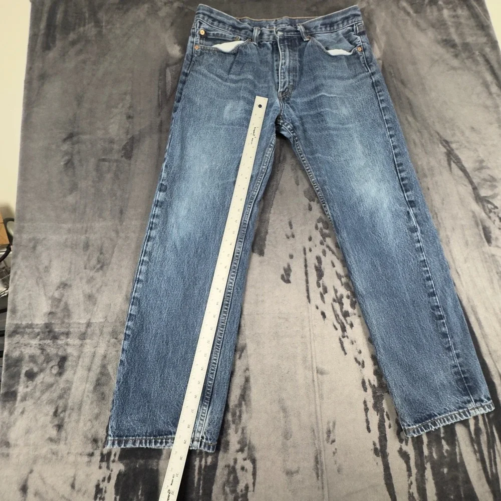 Levi's 505 Regular Fit Jeans Mens 34x30 Blue Medium Wash Straight Leg 00505-0216
